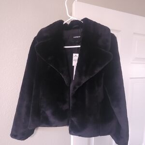 Express faux fur coat